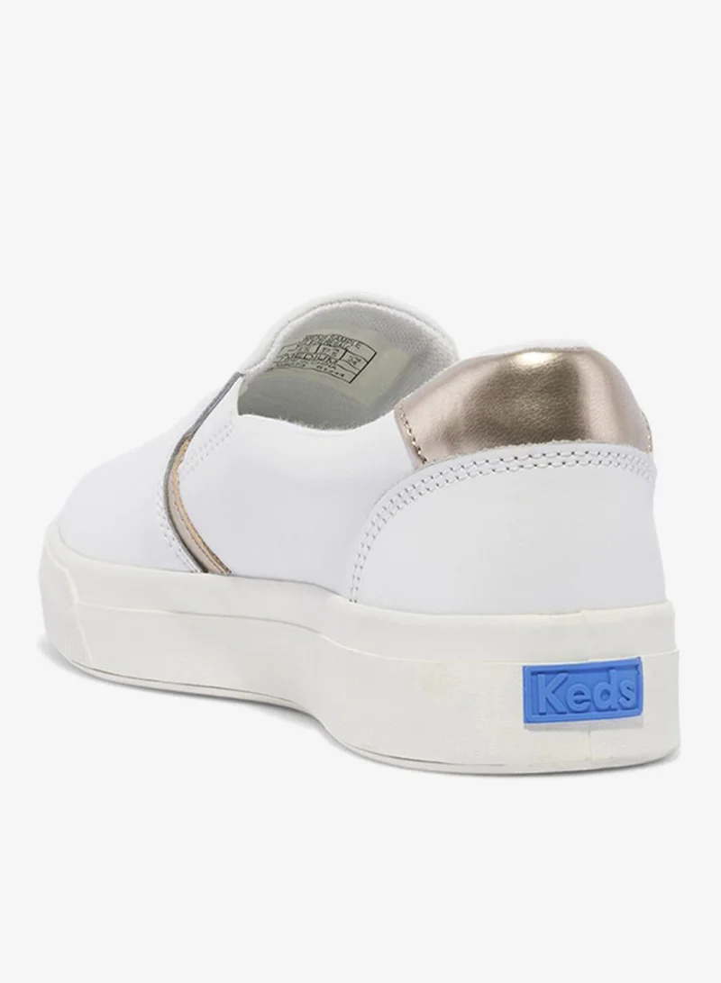Keds Egret/Champagne Keds Women's Pursuit Leather Slip On  Casual Sneaker White for Women | Best Price UAE